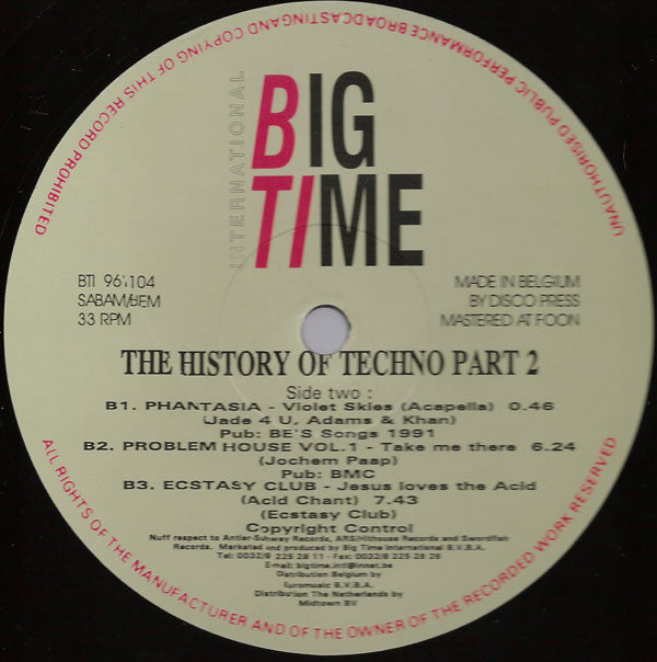Various : The History Of Techno Part 2 (2xLP, Comp)