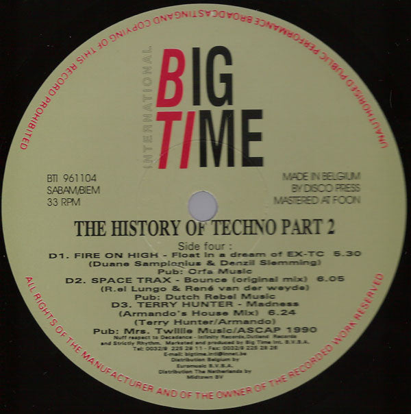 Various : The History Of Techno Part 2 (2xLP, Comp)