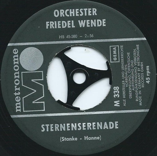 Friedel Wende Und Sein Orchester : Sternenserenade (7", Single)