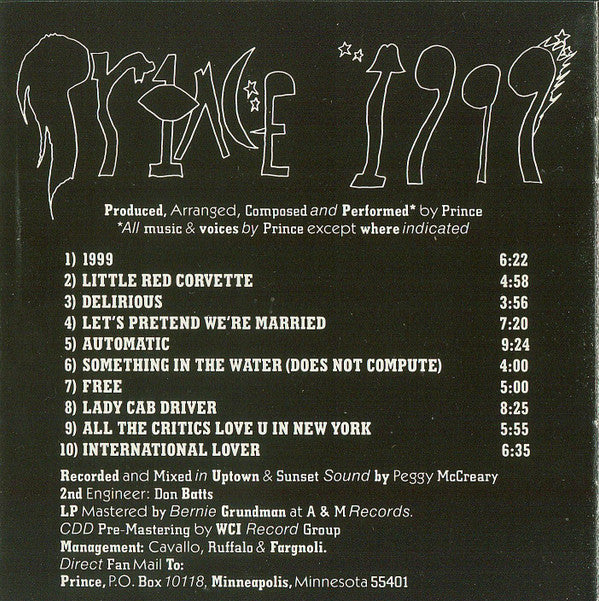Prince : 1999 (CD, Album, RE, Tar)