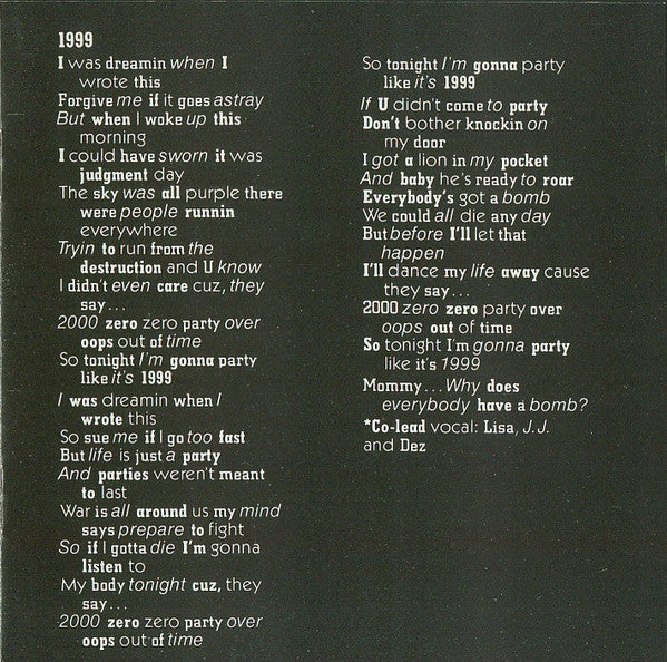 Prince : 1999 (CD, Album, RE, Tar)