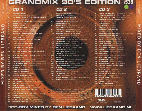 Ben Liebrand : Grandmix - The 90's Edition (3xCD, Mixed)