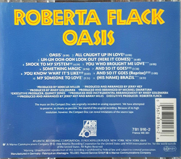 Roberta Flack : Oasis (CD, Album)
