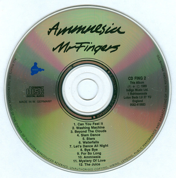 Mr. Fingers : Ammnesia (CD, Album)
