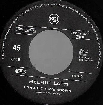 Helmut Lotti : I Should Have Known (7", Single)