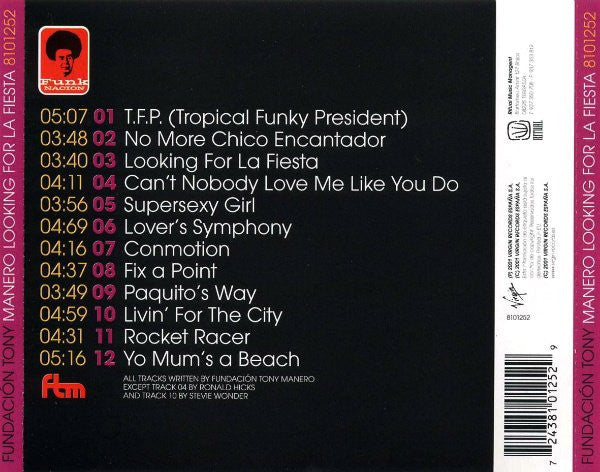 Fundación Tony Manero : Looking For La Fiesta (CD, Album, RE)