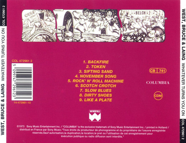 West, Bruce & Laing : Whatever Turns You On (CD, Album, RE)