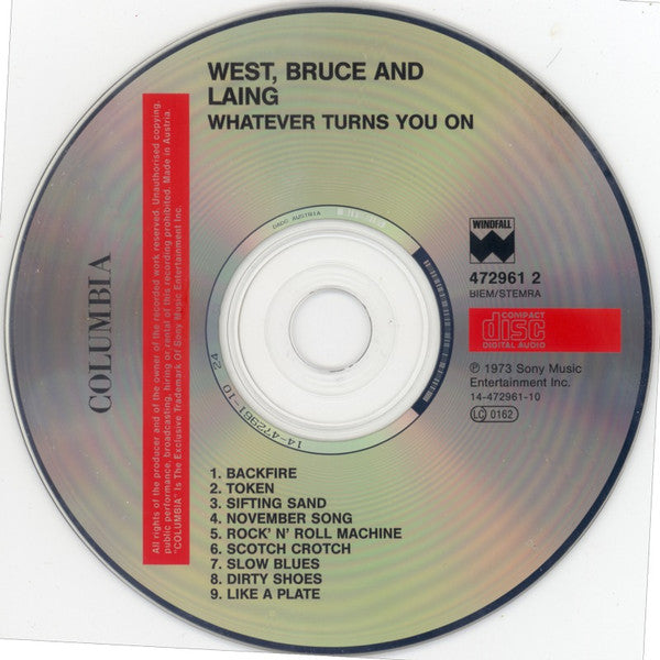 West, Bruce & Laing : Whatever Turns You On (CD, Album, RE)