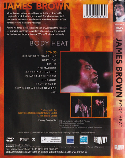 James Brown : Body Heat Live (DVD-V, PAL)