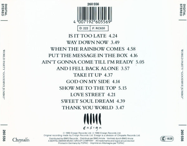World Party : Goodbye Jumbo (CD, Album)