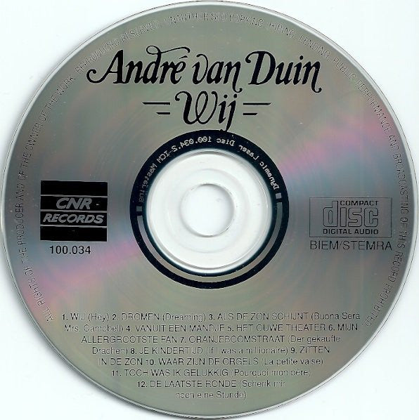 André van Duin : Wij (Box, Comp + CD, Album, RE + CD, Album, RE)