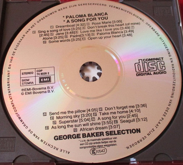 George Baker Selection : Paloma Blanca / A Song For You (CD, Comp)
