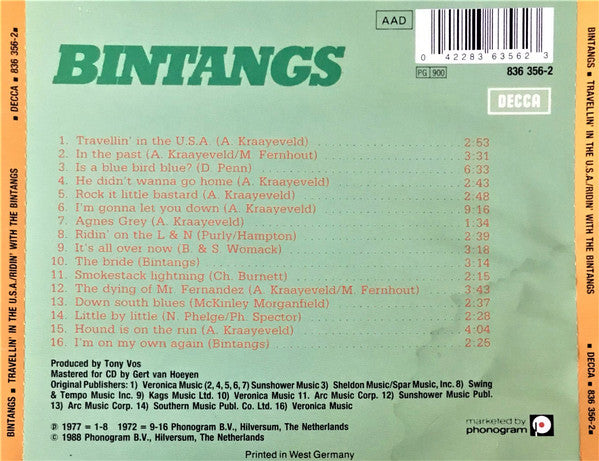 Bintangs : Ridin' With The Bintangs / Travellin' In The U.S.A. (CD, Comp)