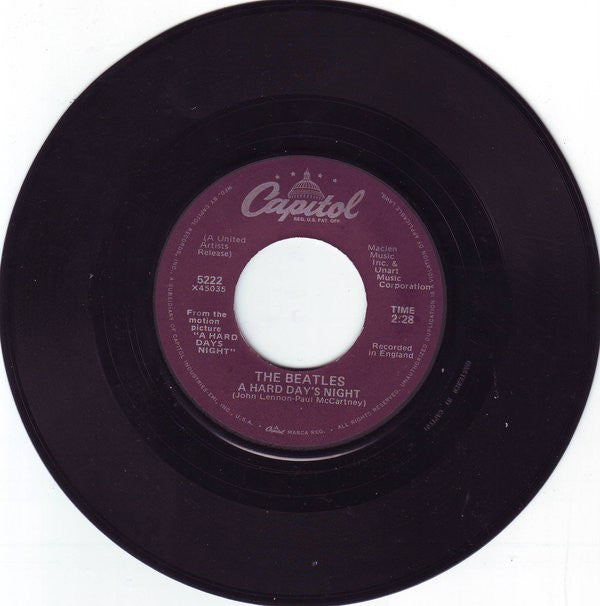The Beatles : A Hard Day's Night (7", Single, RE)