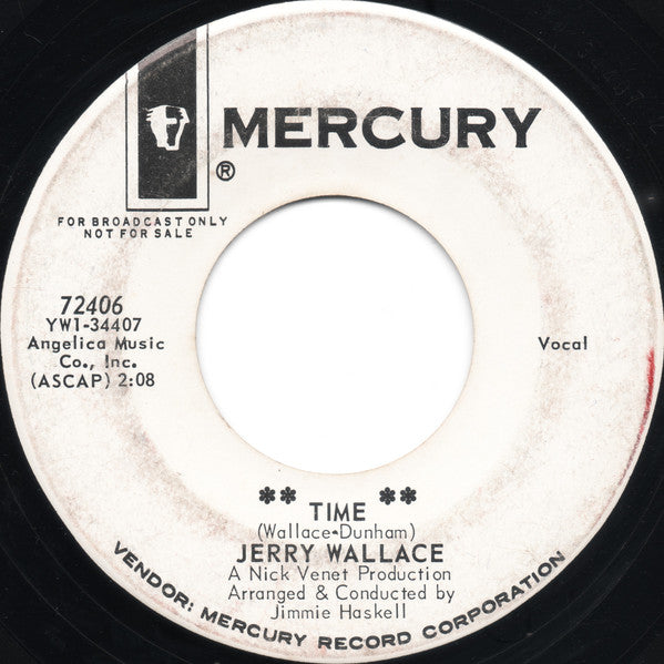 Jerry Wallace : Time / Rainbow (7", Single, Promo)