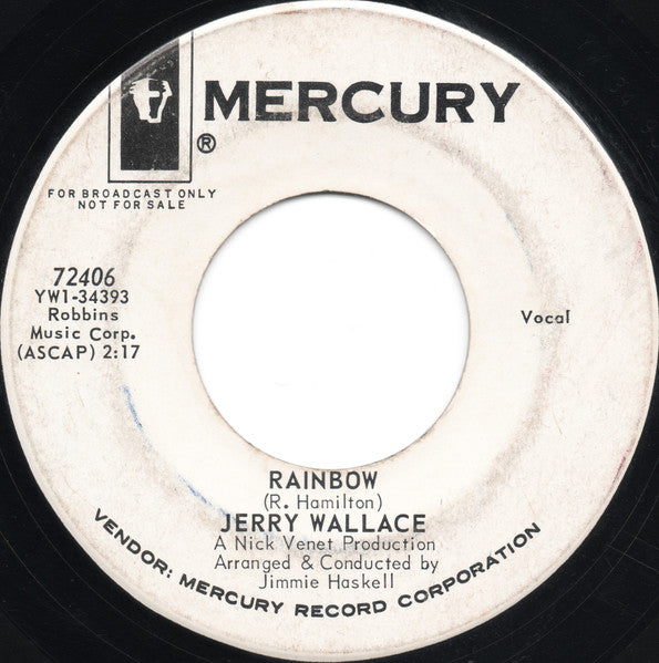 Jerry Wallace : Time / Rainbow (7", Single, Promo)