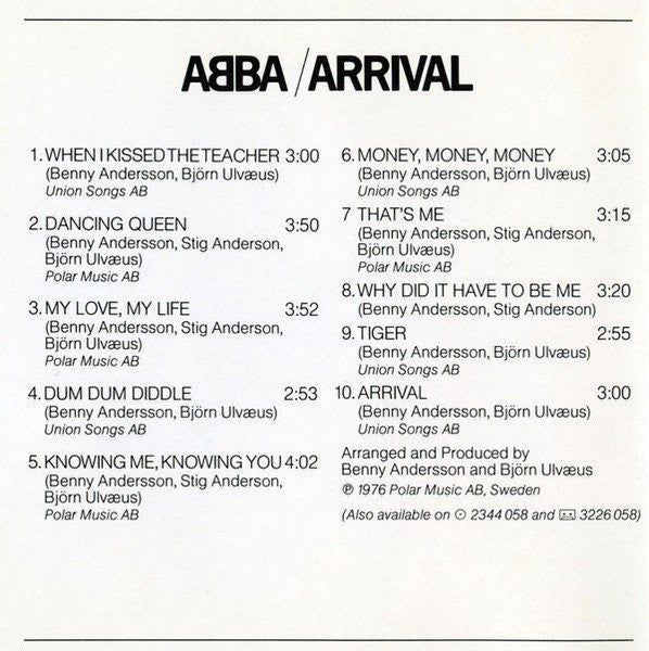 ABBA : Arrival (CD, Album, RE)