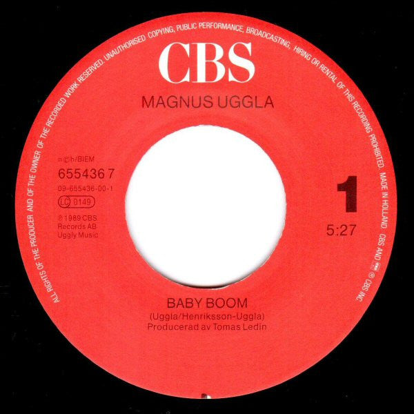 Magnus Uggla : Baby Boom (7")