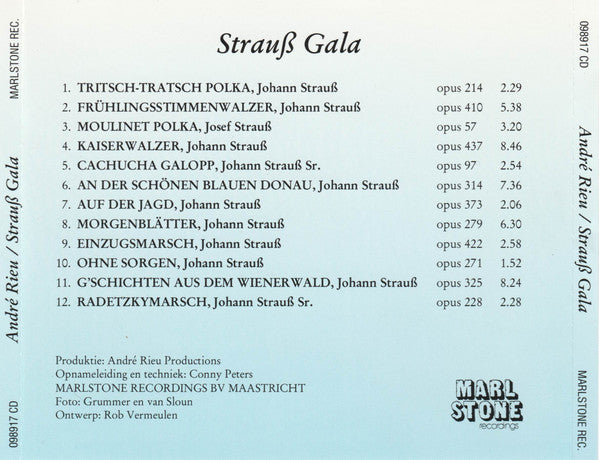 André Rieu En Het Johann Strauß Orchestra : Strauß Gala (CD, Album)