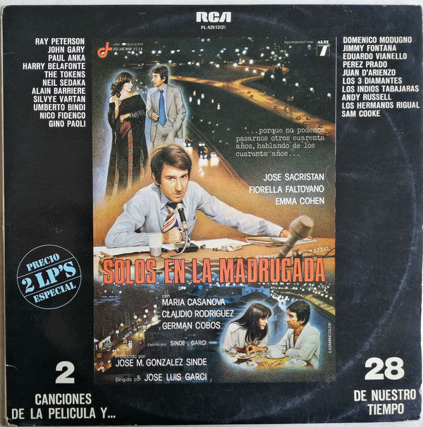 Various : Solos En La Madrugada (Banda Sonora Original De La Pelicula) (2xLP, Comp, Gat)