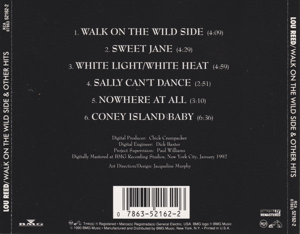 Lou Reed : Walk On The Wild Side & Other Hits (CD, Comp)