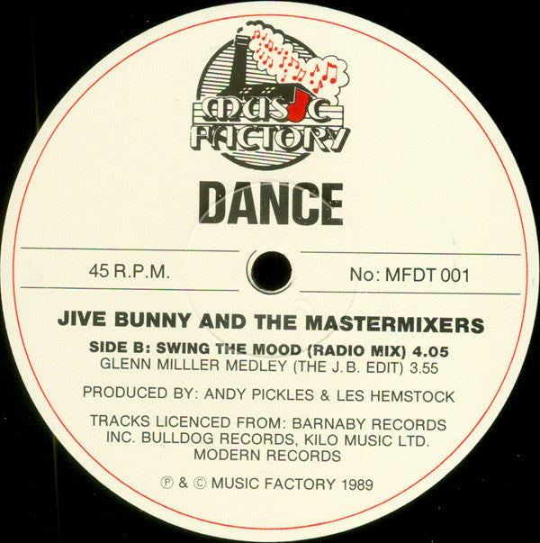 Jive Bunny And The Mastermixers : Swing The Mood (12", Single, Son)