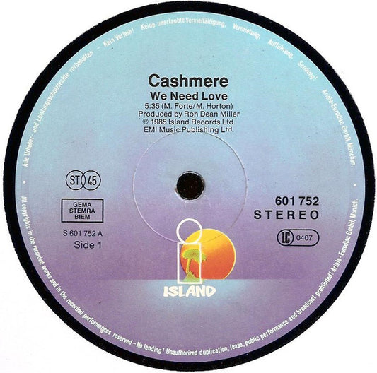Cashmere (2) : We Need Love (12", Maxi)