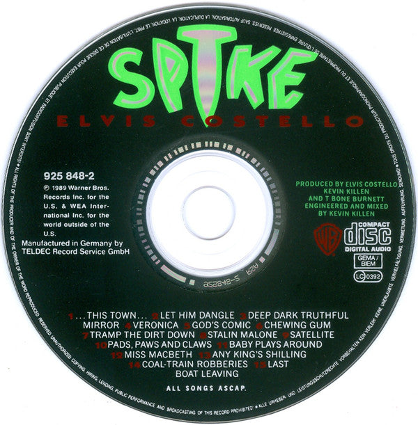 Elvis Costello : Spike (CD, Album)