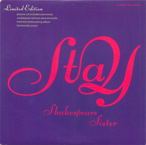 Shakespear's Sister : Stay (CD, Single, Ltd)