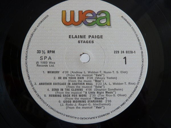 Elaine Paige : Stages (LP, Album)