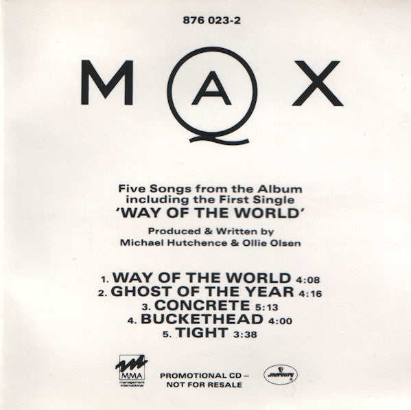 Max Q : Max Q (CD, Promo, Smplr)