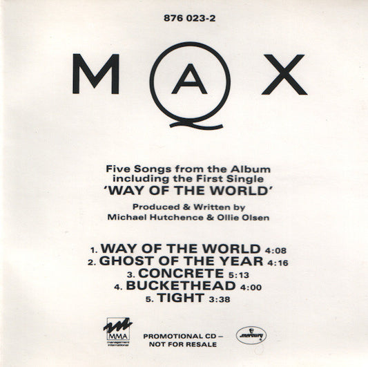 Max Q : Max Q (CD, Promo, Smplr)