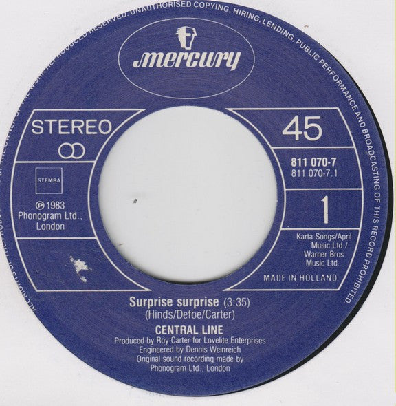 Central Line : Surprise Surprise (7", Single)