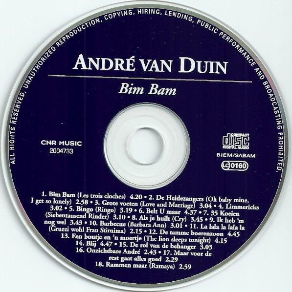 André van Duin : Bim Bam (CD, Comp)