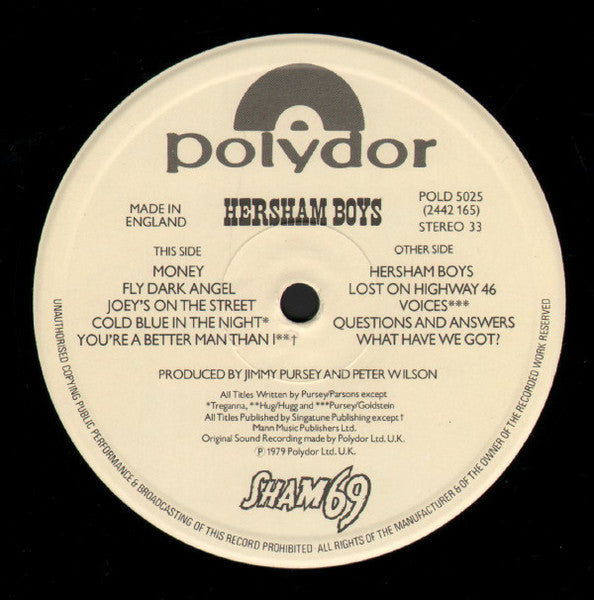 Sham 69 : The Adventures Of Hersham Boys (LP, Album + 12" + Gat)