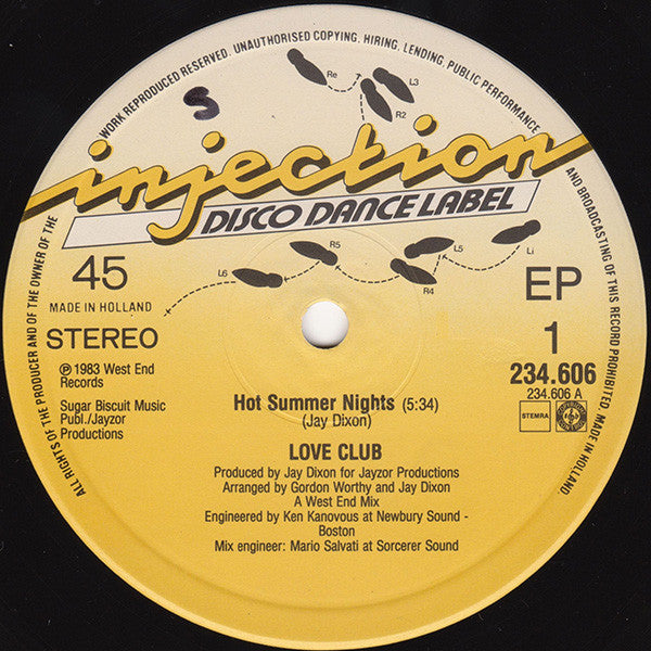 Love Club (3) : Hot Summer Nights (12", EP)