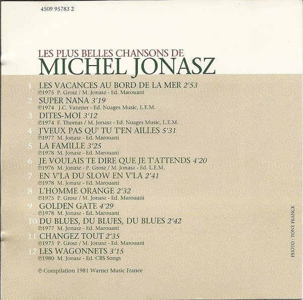 Michel Jonasz : Les Plus Belles Chansons De Michel Jonasz (CD, Comp, RE)