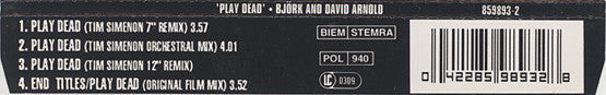 Björk And David Arnold : Play Dead (CD, Maxi)