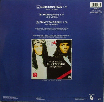 Milli Vanilli : Blame It On The Rain (12", Maxi)