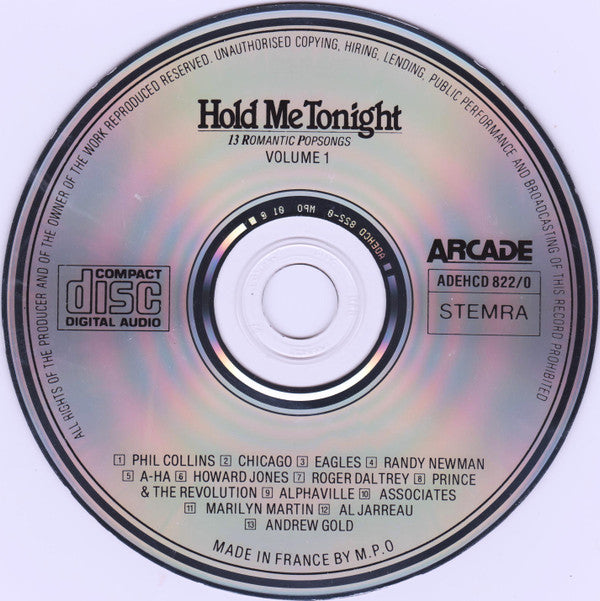 Various : Hold Me Tonight - 13 Romantic Popsongs - Volume 1  (CD, Comp)