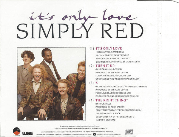 Simply Red : It's Only Love (CD, Mini, Single)