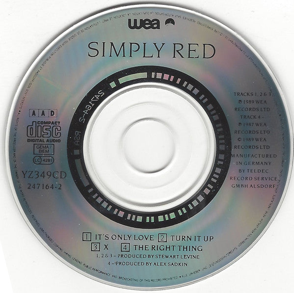 Simply Red : It's Only Love (CD, Mini, Single)