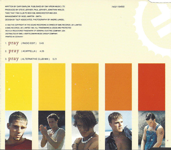 Take That : Pray (CD, Single)