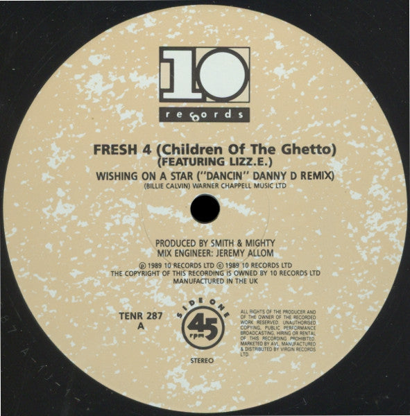 Fresh 4 Featuring Lizz E. : Wishing On A Star ("Dancin" Danny D Remix) (12")