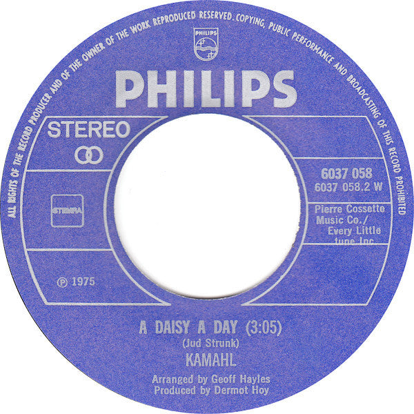 Kamahl : The Elephant Song / A Daisy A Day (7", Single)