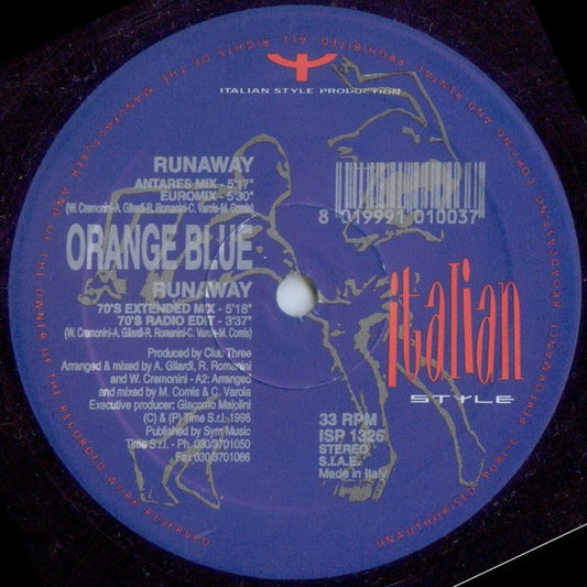 Orange Blue : Runaway (12")