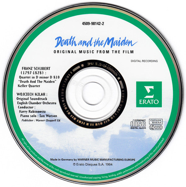 Wojciech Kilar, Franz Schubert : Death And The Maiden (Original Music From The Film) (CD, Album)