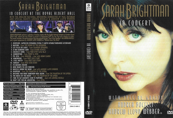Sarah Brightman : In Concert (DVD-V, Album, PAL)