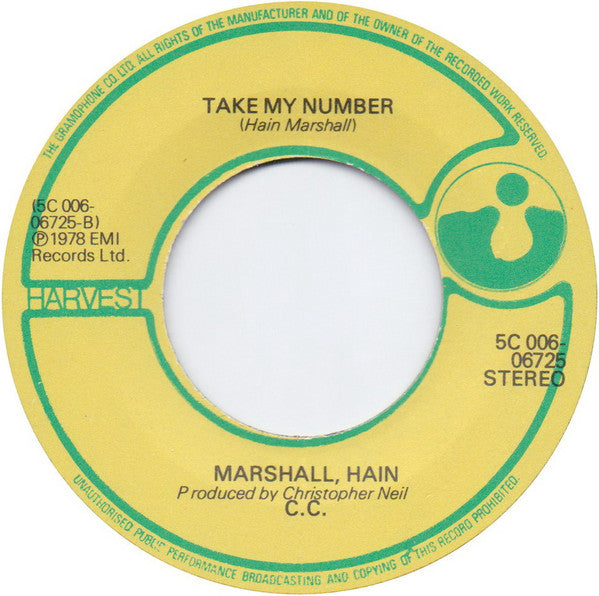 Marshall Hain : Dancing In The City (7", Single)