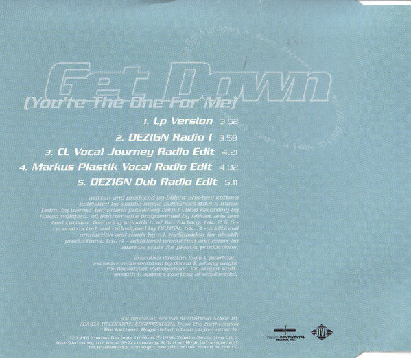Backstreet Boys : Get Down (You're The One For Me) (CD, Maxi)
